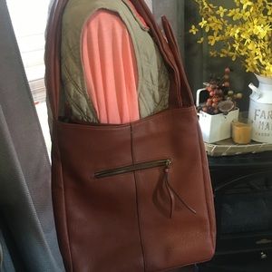 Chestnut leather purse